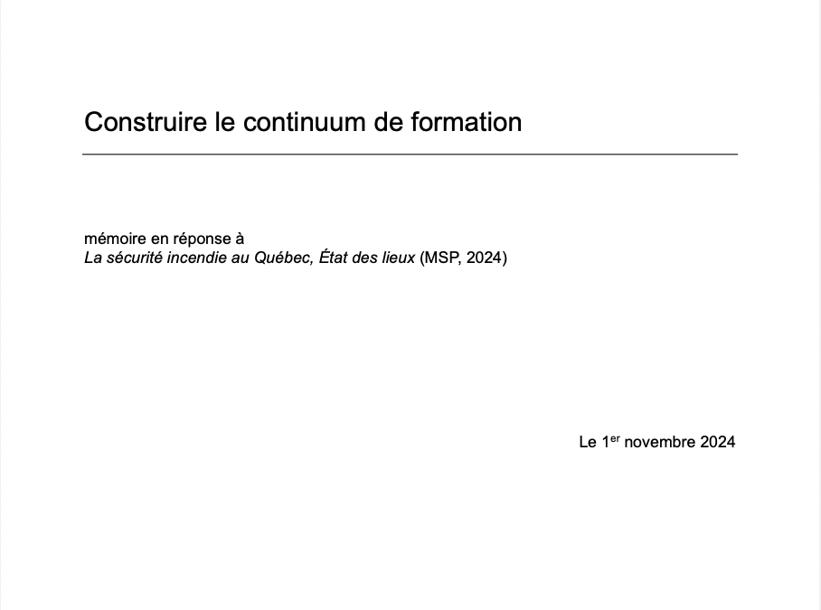 Construire le continuum de formation