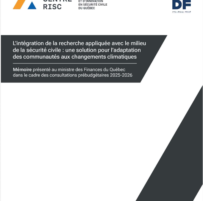 L&rsquo;intégration de la recherche appliquée avec le milieu de la sécurité civile : une solution pour l&rsquo;adaptation des communautes aux changements climatiques